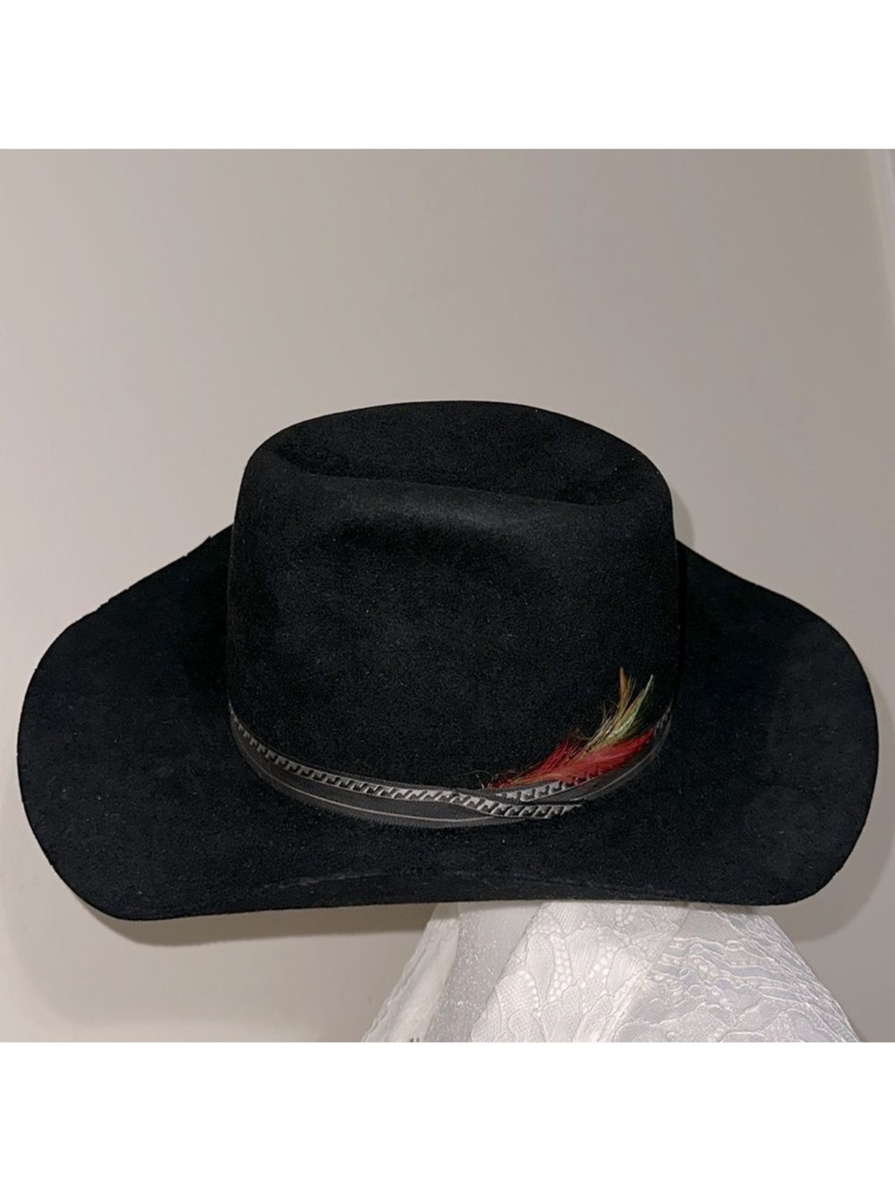 Smithbilt Vintage Black Cowboy Cattleman Rancher Western 100% Fur Felt Hat